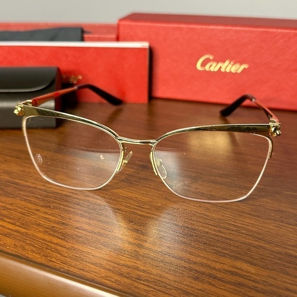 Cartier Eyewear Cat-Eye Frame Glasses Frames - Picture 5 of 13